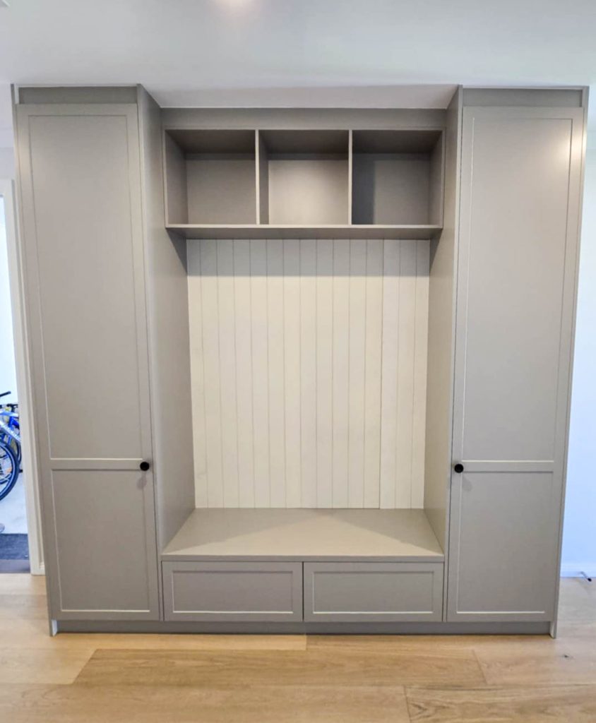 Custom laundry with integrated appliance cabinetry, Melbourne