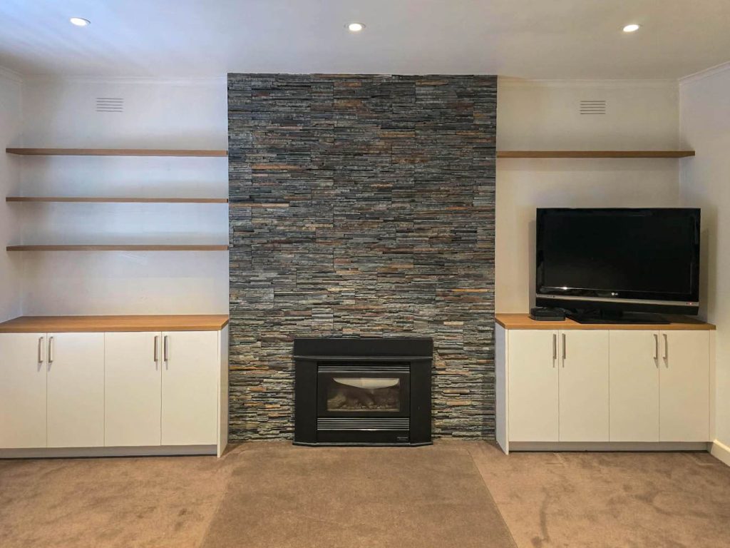 TV unit with drawers and integrated cable management